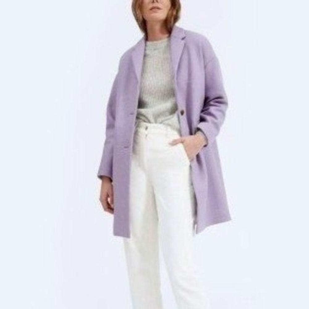 Everlane Cocoon Coat Lavender Lilac Purple Wool Oversized Jacket 00